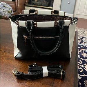 Black and white bag .